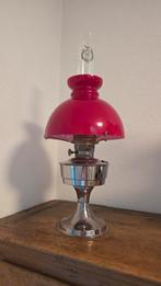 Aladdin Olielamp Verchroomd met Rode Kap, Antiek en Kunst, Antiek | Lampen, Ophalen