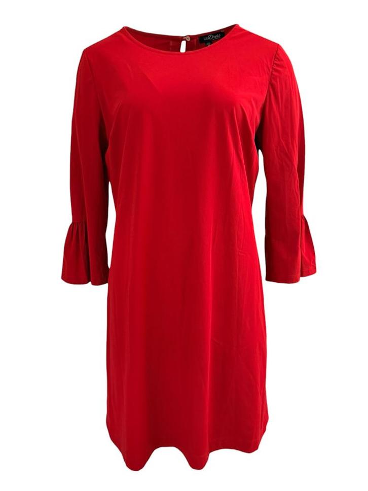 LaDress jurk M, Kleding | Dames, Jurken, Zo goed als nieuw, Maat 38/40 (M), Rood, Knielengte, Ophalen of Verzenden