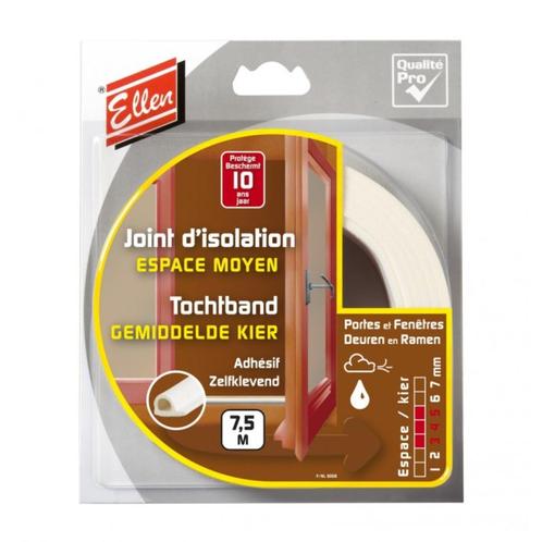 2 verpakkingen ELLEN Tochtband zelfklevend 3-5 mm 7,5 mtr, Doe-het-zelf en Verbouw, Isolatie en Afdichting, Nieuw, Overige materialen