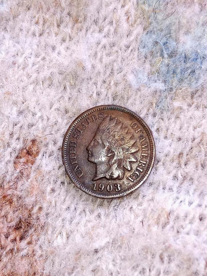 1903 Indian Head Cent - Amerikaanse Penny, Postzegels en Munten, Munten | Nederland, Losse munt, 1 cent, Ophalen of Verzenden