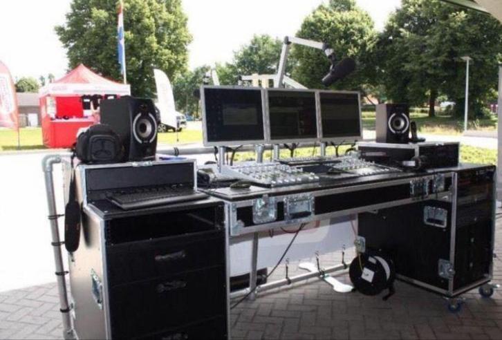 Complete Mobiele Radio Studio te koop, Audio, Tv en Foto, Professionele Audio-, Tv- en Video-apparatuur, Gebruikt, Audio, Ophalen of Verzenden