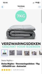 Swiss Nights Verzwaringsdeken 7kg - Antraciet, Ophalen of Verzenden, Deken of Dekbed, Grijs, Nieuw
