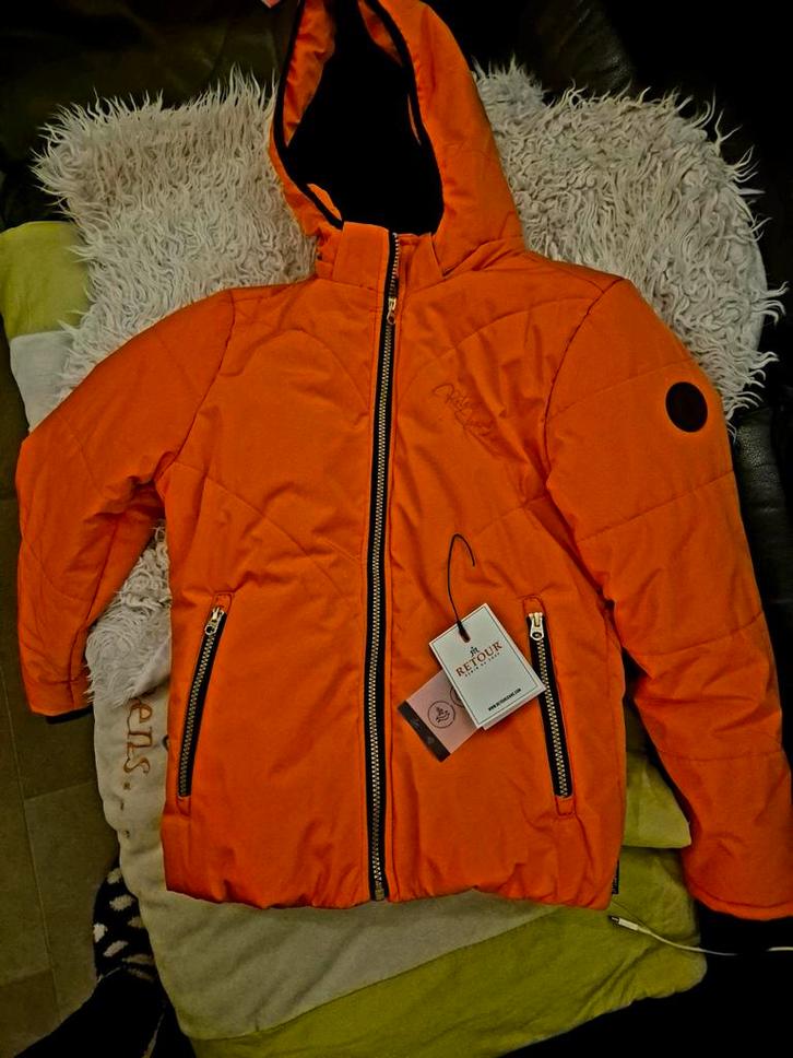 Retour Jeans Winterjas Oranje -maat 152 - Zo goed als nieuw!, Kinderen en Baby's, Kinderkleding | Overige, Zo goed als nieuw, Jongen of Meisje