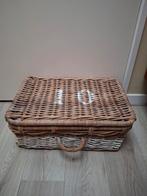 Prachtige Vintage Rotan Mand met Riet, Huis en Inrichting, Woonaccessoires | Schalen en Manden, Ophalen, Zo goed als nieuw, Rond