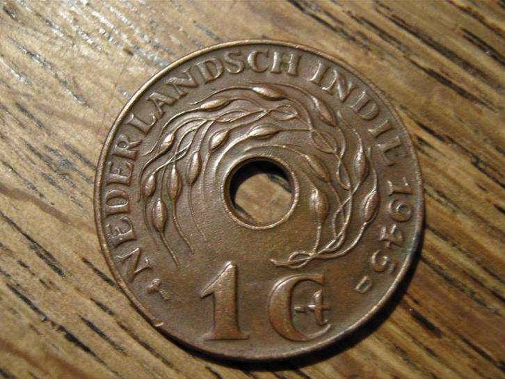 Bevrijd Nederlands Indie 1 Cent 1945d, WW2 #618, Postzegels en Munten, Munten | Azië, Losse munt, Zuidoost-Azië, Verzenden
