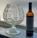 Vaas 30 cm Glas Vintage Retro Cognacglas Brocante, Huis en Inrichting, Woonaccessoires | Vazen, Ophalen of Verzenden, Overige kleuren