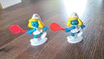 2x Tennis spelende smurfin/tennissende smurfin., Ophalen of Verzenden, Gebruikt, Smurfin