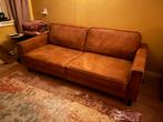 Cognac bruine bank, Ophalen, Gebruikt, Driepersoons, Rechte bank