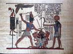 Egyptische papyrus in lijst 116x88, Antiek en Kunst, Ophalen of Verzenden