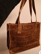 Bruine leren schoudertas. Merk Vera Pelle, Ophalen of Verzenden, Zo goed als nieuw, Bruin, Schoudertasje