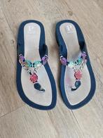 Piarossini Slippers mt 38 - Zo goed als nieuw!, Slippers, Blauw, Piarossini, Ophalen of Verzenden