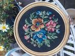 Mooi oud Frans Brocante ronde Bois-Doré lijst met bloemen, Antiek en Kunst, Curiosa en Brocante, Ophalen of Verzenden