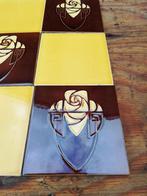 200 originele art deco wandtegels roodbruin gele afbeelding, Ophalen