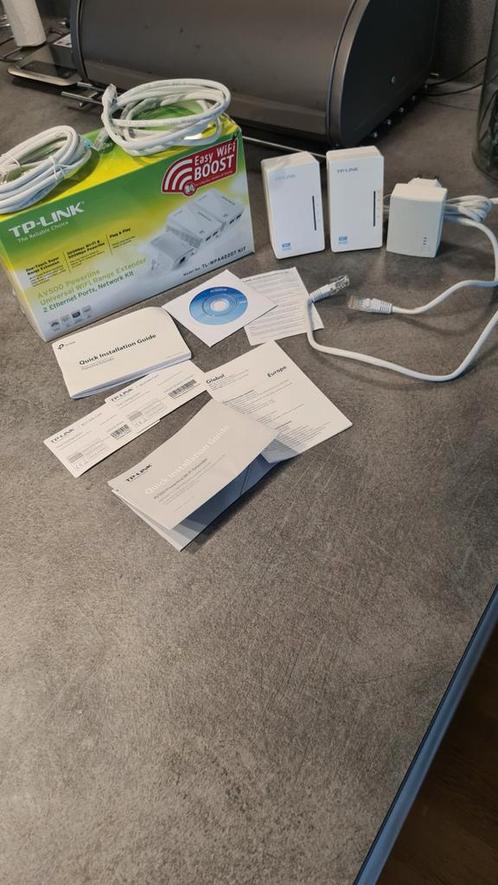 TP-Link AV500 Powerline wifi- versterkers,helemaal compleet!, Computers en Software, Netwerk switches, Gebruikt, Ophalen