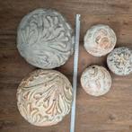 5 stenenballen / bollen terracotta decoratie in huis of tuin, Tuin en Terras, Tuinvazen, Ophalen