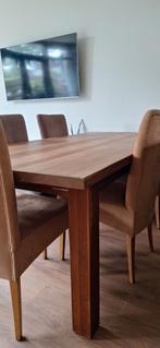 Eetkamertafel met gratis gebruikte stoelen, Huis en Inrichting, Complete eetkamers, Ophalen, Zo goed als nieuw