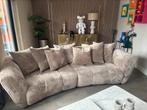 Zgan loungebank Liselotte kleur beige, Huis en Inrichting, Banken | Complete zithoeken, Ophalen, Zo goed als nieuw, Stof