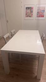 Dining table + 3 chairs, Huis en Inrichting, Tafels | Eettafels, Vijf personen of meer, 150 tot 200 cm, Rechthoekig, 50 tot 100 cm