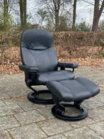 Stressless relax fauteuil met voetenbank, Ophalen of Verzenden, Zo goed als nieuw, Minder dan 75 cm, 50 tot 75 cm