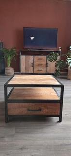 Dressoir en salontafel van mango hout & 2 radiator front ., Zo goed als nieuw, Minder dan 50 cm, Rechthoekig, 50 tot 100 cm