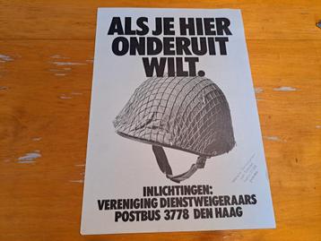 Poster vereniging dienstweigeraars beschikbaar voor biedingen