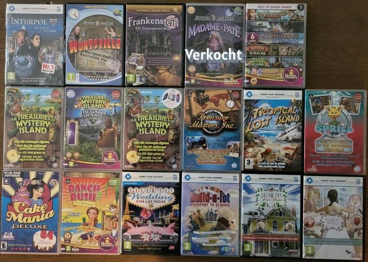 PC games Mystery, Puzzel, Behendigheid en time-management, Spelcomputers en Games, Games | Pc, Zo goed als nieuw, Puzzel en Educatief