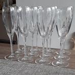 luxe cristalle champagne glazen 12 stuks, Ophalen, Zo goed als nieuw, Overige typen