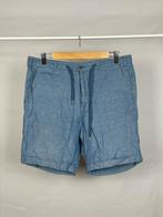 Mango mng linnen korte broek blauw - wit maat 44, Ophalen of Verzenden, Zo goed als nieuw, Maat 46 (S) of kleiner, Blauw