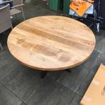 Nieuwe eettafel mangohout 130 CM rond nieuw met spinpoot #H, Rond, Nieuw, Ophalen of Verzenden, 100 tot 150 cm