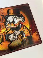 Metalen bord Dagobert Duck “let’s hunt some money”, Verzenden, Nieuw, Reclamebord