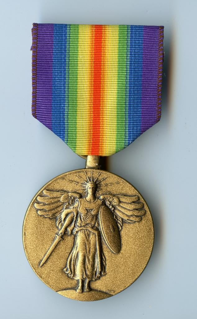WO1 US Victory Medal (restrike), Ophalen of Verzenden, Landmacht, Amerika, Lintje, Medaille of Wings