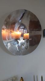 Spiegel schaal aluminium, Huis en Inrichting, Lampen | Wandlampen, Ophalen of Verzenden, Zo goed als nieuw