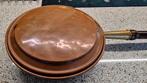 Antieke Koperen Bedpan met Houten Handvat, Antiek en Kunst, Antiek | Koper en Brons, Ophalen of Verzenden