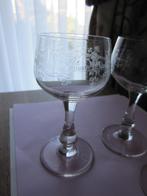 Drie mooie antieke portoglazen - pantographed fries, Antiek en Kunst, Verzenden