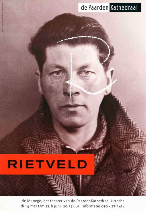Affiche ‘Rietveld‘ de PaardenKathedraal 1996, Verzamelen, Posters, Ophalen of Verzenden