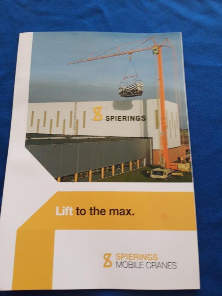 folder Spierings mobiele kranen, Boeken, Auto's | Folders en Tijdschriften, Zo goed als nieuw, Overige merken, Ophalen of Verzenden