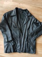 Jas Mt.44  Leer, Kleding | Dames, Ophalen of Verzenden, Gedragen, Maat 42/44 (L), Zwart