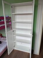 Witte boekenkast IKEA BILLY met glazen deuren, Huis en Inrichting, Kasten | Boekenkasten, Ophalen, 200 cm of meer, 50 tot 100 cm