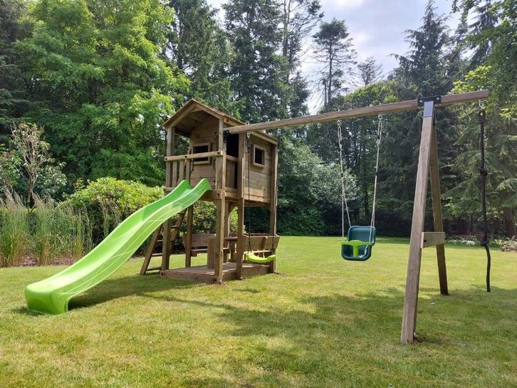 speeltoren LUNENBURG speelhuis klimtoren speeltoestel, Kinderen en Baby's, Speelgoed | Buiten | Speeltoestellen, Nieuw, Brandweerpaal