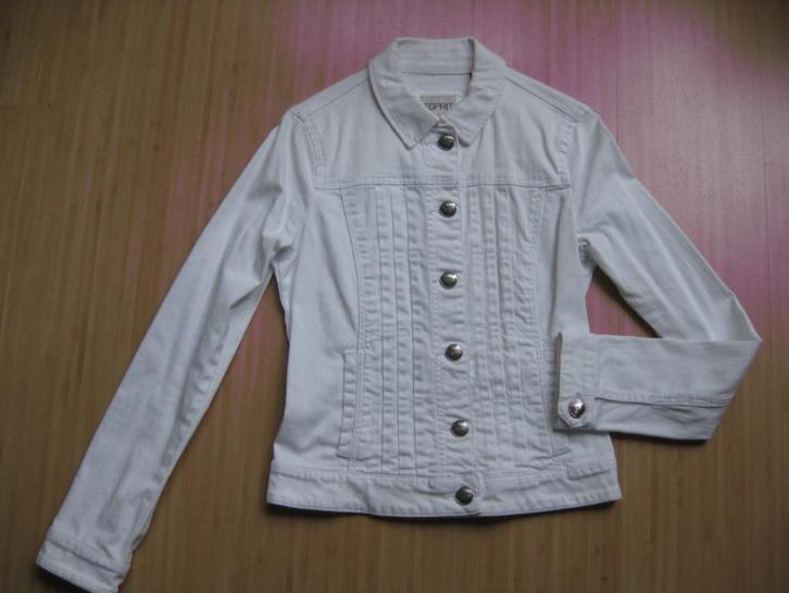 Esprit Wit Jeans Jasje maat 36., Kleding | Dames, Jasjes, Kostuums en Pakken, Zo goed als nieuw, Maat 36 (S), Wit, Ophalen