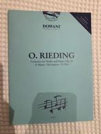 Oskar Rieding - concerto opus 34 G-major, Klassiek, Les of Cursus, Ophalen of Verzenden, Zo goed als nieuw