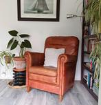 Vintage schapenleren fauteuil, Ophalen of Verzenden, Gebruikt, 75 tot 100 cm