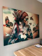 Cobra art plexiglas foto vrouw met vlinders, Ophalen of Verzenden