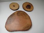3 Fair Trade FSC acacia houten Kinta schijven, Verzenden, Zo goed als nieuw, Rond, Hout
