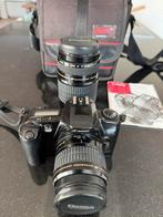 Canon EOS 500 + 2 ultrasonic lenzen, Ophalen of Verzenden, Gebruikt, Spiegelreflex, Canon