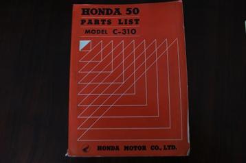 Honda C310 1963 / 1964 parts list C 310