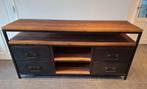 Dressoir - mangohout & metalen frame (industriële look), 150 tot 200 cm, Zo goed als nieuw, Met lade(s), Industrieel