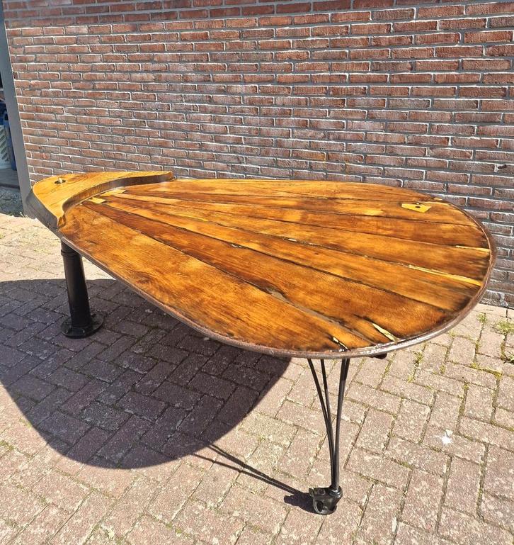 Eettafel zwaardtafel bartafel nautisch maritiem zijzwaard, Huis en Inrichting, Tafels | Eettafels, Zo goed als nieuw, 50 tot 100 cm