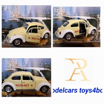 Volkswagen VW Beetle Käfer Notartzt van Welly 1/38 beschikbaar voor biedingen
