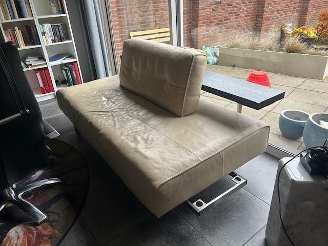 Rolf Benz bank/slaapbank, Huis en Inrichting, Banken | Bankstellen, Gebruikt, Rechte bank, Tweepersoons, 75 tot 100 cm, Hout, Leer